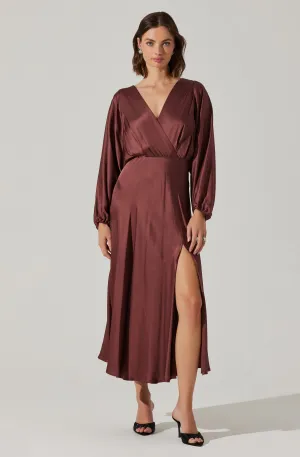 Selling Fast Kimiko V-Neck Midi Dress  Stylish & Comfortable