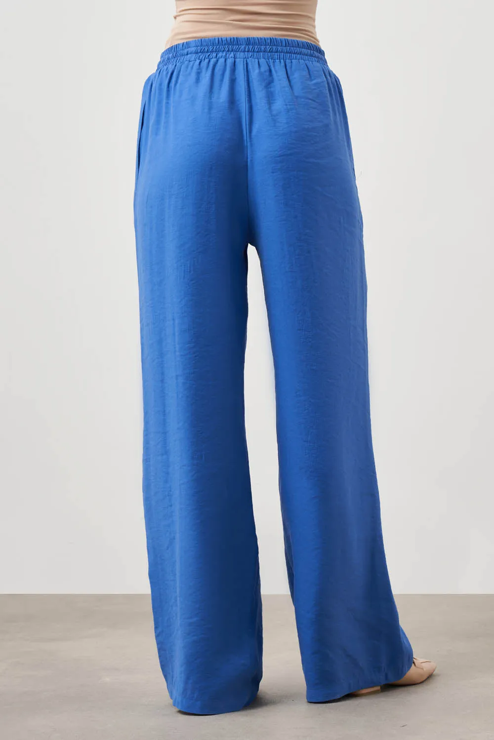 Selling Fast Mizalle Wide Leg Pants Blue Apparel  Going Fast!