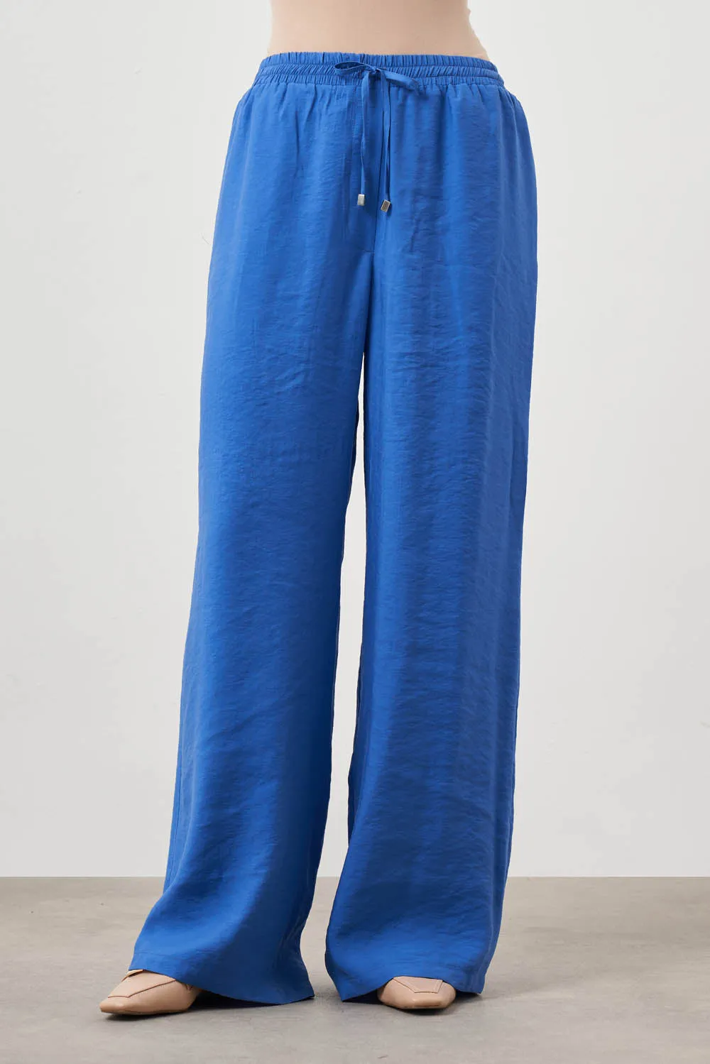 Selling Fast Mizalle Wide Leg Pants Blue Apparel  Going Fast!