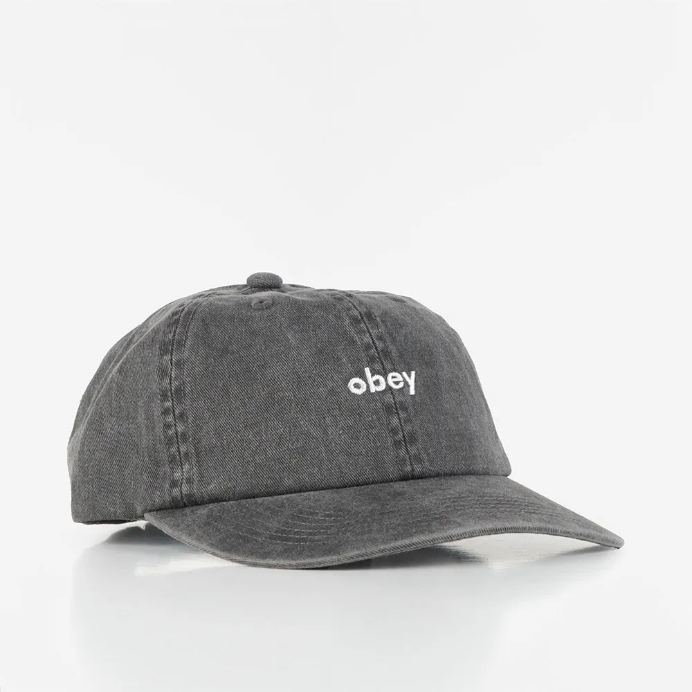 Selling Fast OBEY Pigment Lowercase 6 Panel Strapback Cap  Almost Gone!
