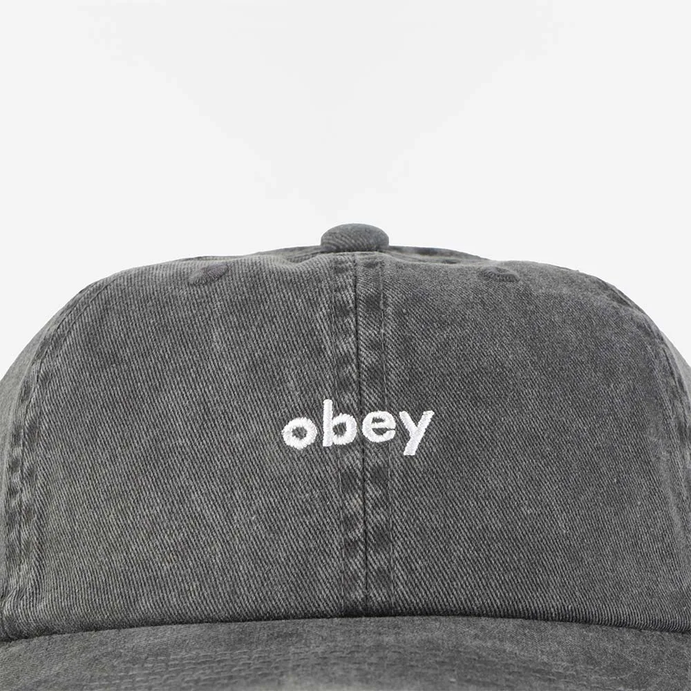 Selling Fast OBEY Pigment Lowercase 6 Panel Strapback Cap  Almost Gone!