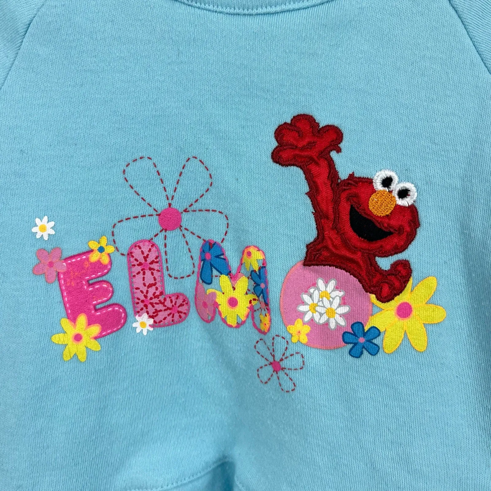 Selling Fast Vintage Y2K Elmo's World Long Sleeve Blue Flower Top 18 Months  Stylish & Comfortable