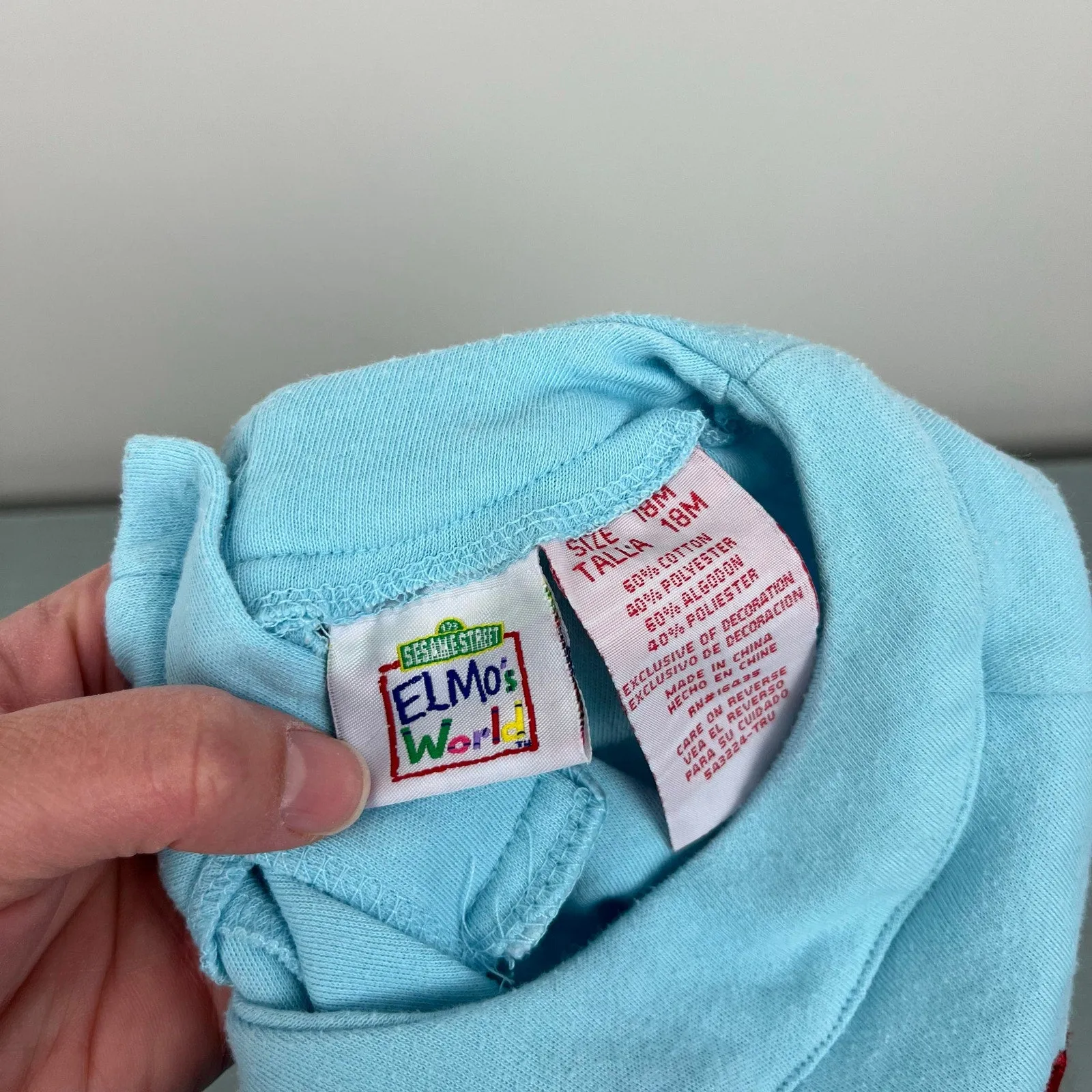 Selling Fast Vintage Y2K Elmo's World Long Sleeve Blue Flower Top 18 Months  Stylish & Comfortable