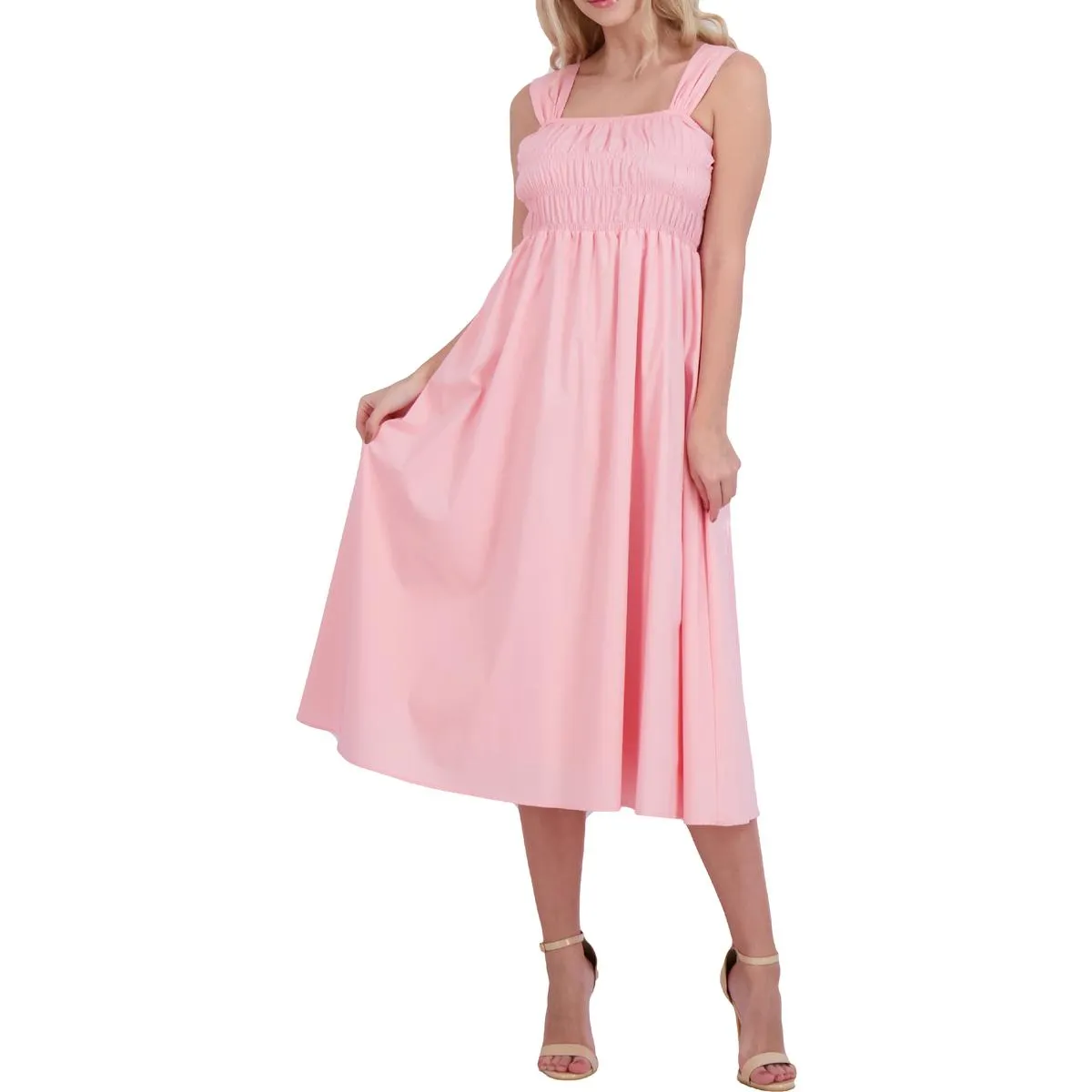 Selling Fast Womens Ruched Midi Midi Dress  Today Only!