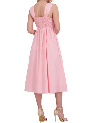 Selling Fast Womens Ruched Midi Midi Dress  Today Only!