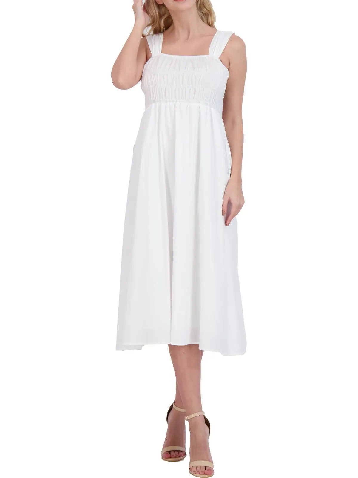 Selling Fast Womens Ruched Midi Midi Dress  Today Only!