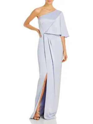 Selling Fast Womens Satin One Shoulder Evening Dress  Limited Availability!