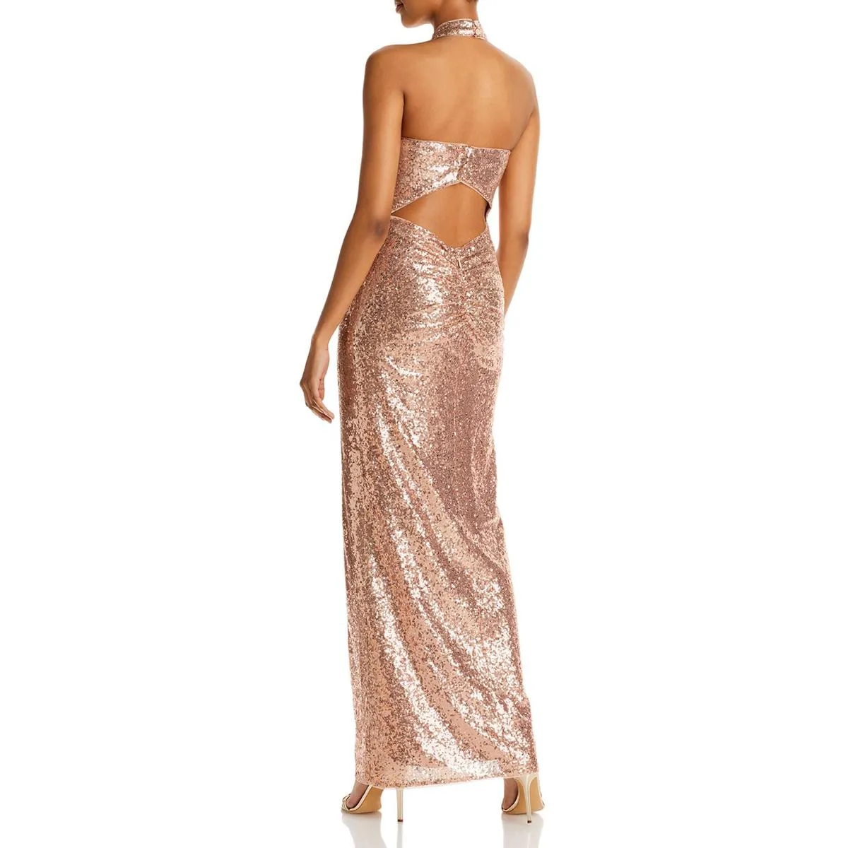 Selling Fast Womens Sequined Halter Evening Dress  Almost Gone!