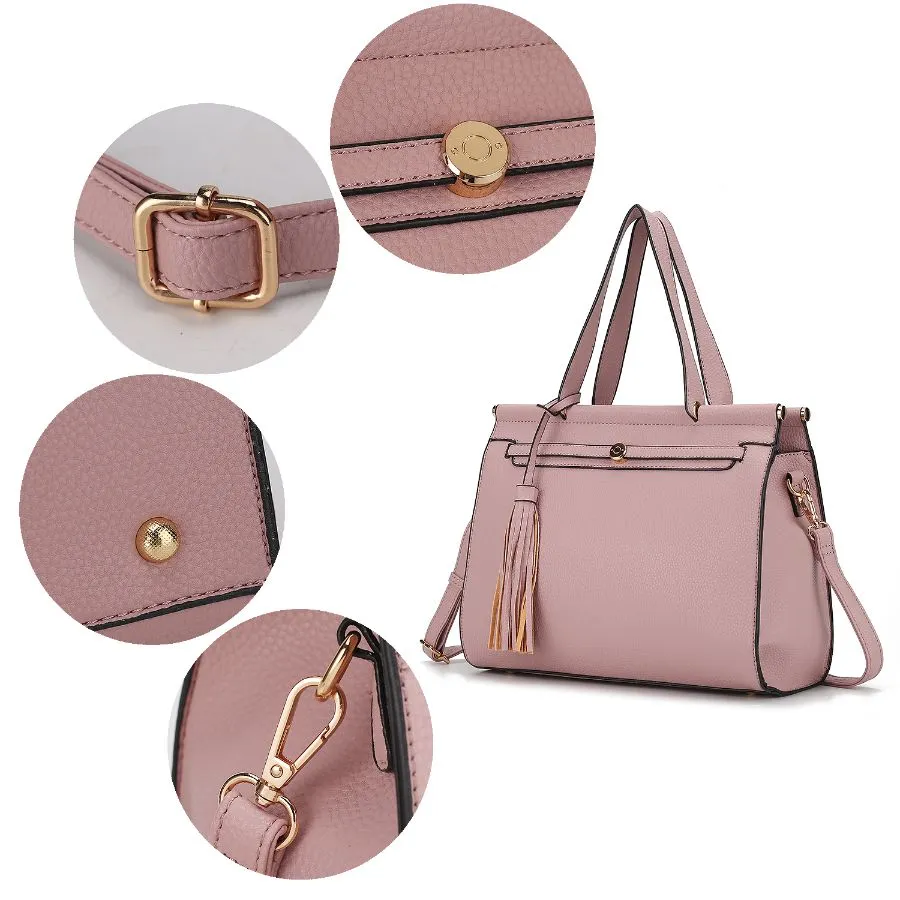 Shelby Vegan Leather Womens Satchel Bag with wallet -2 pieces