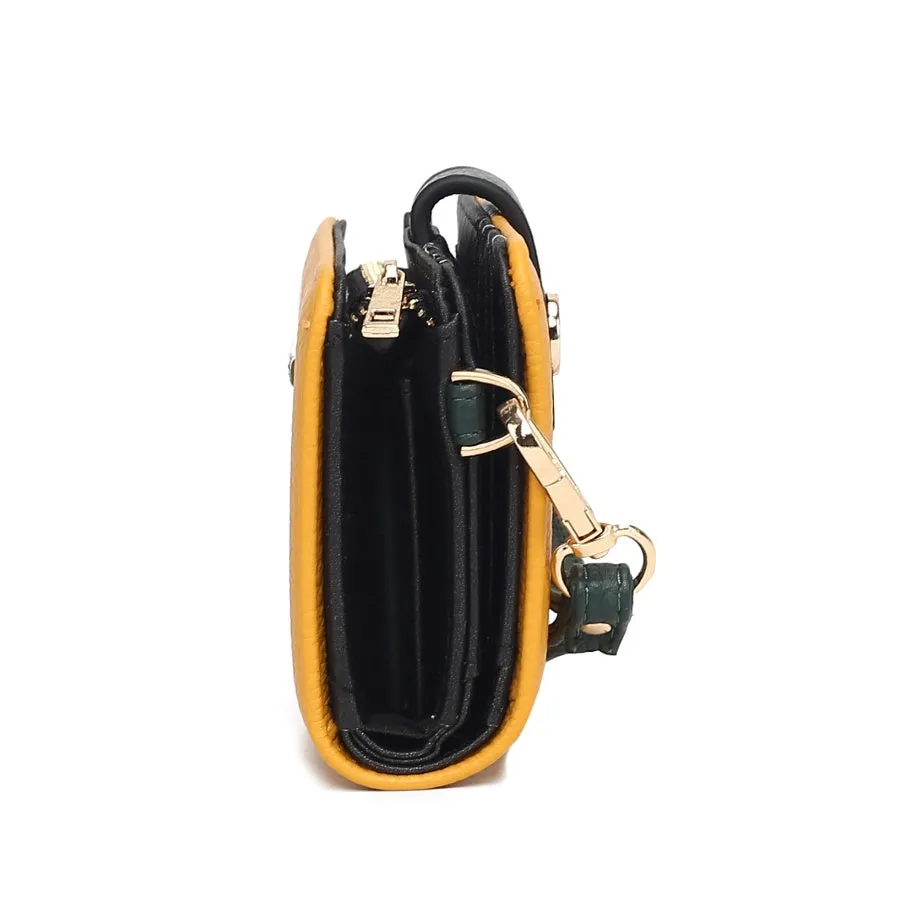 Shira Color Block Vegan Leather Womens Wallet with wristlet by Mia K