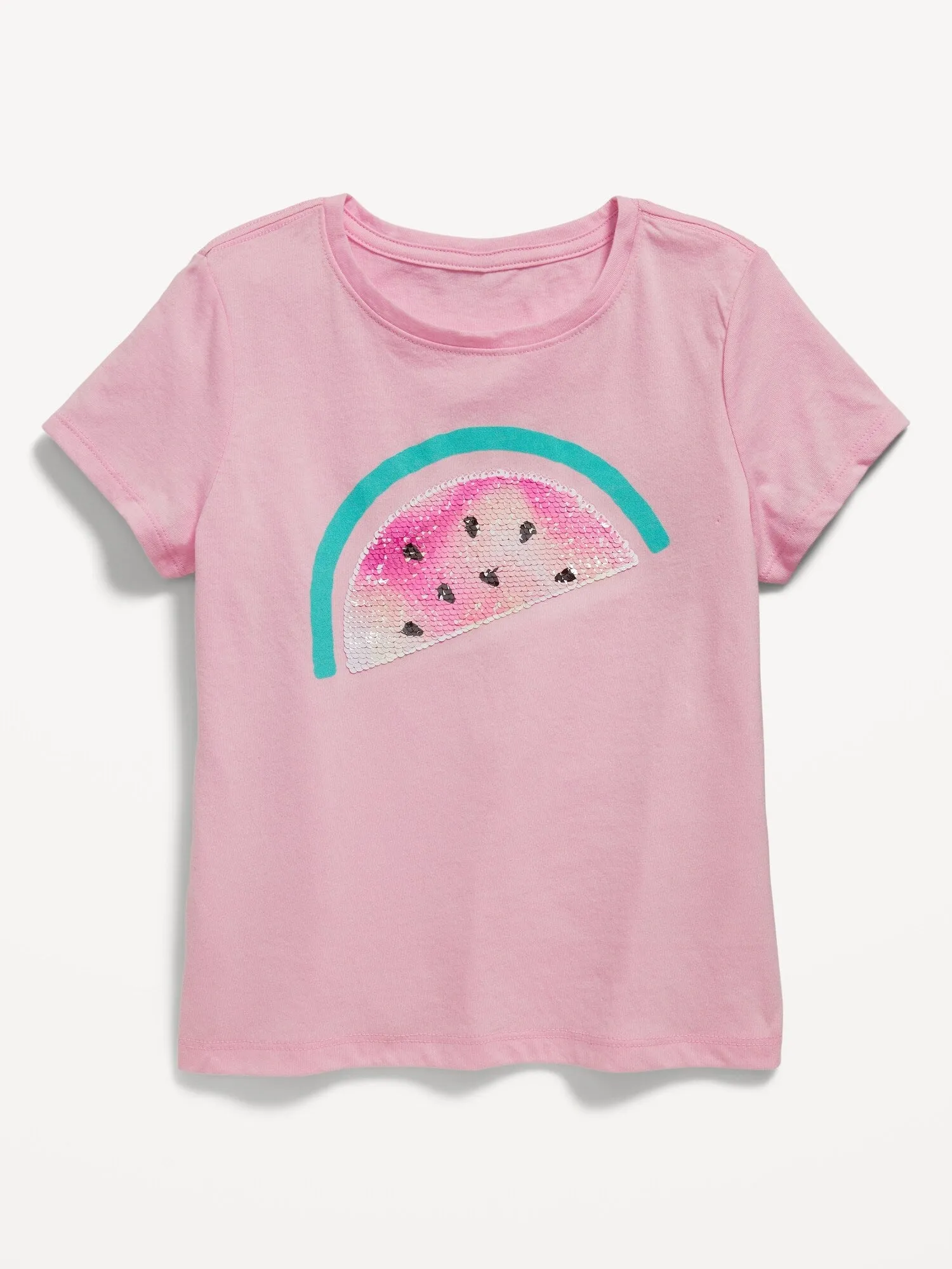 Short-Sleeve Flip-Sequin Graphic T-Shirt for Girls
