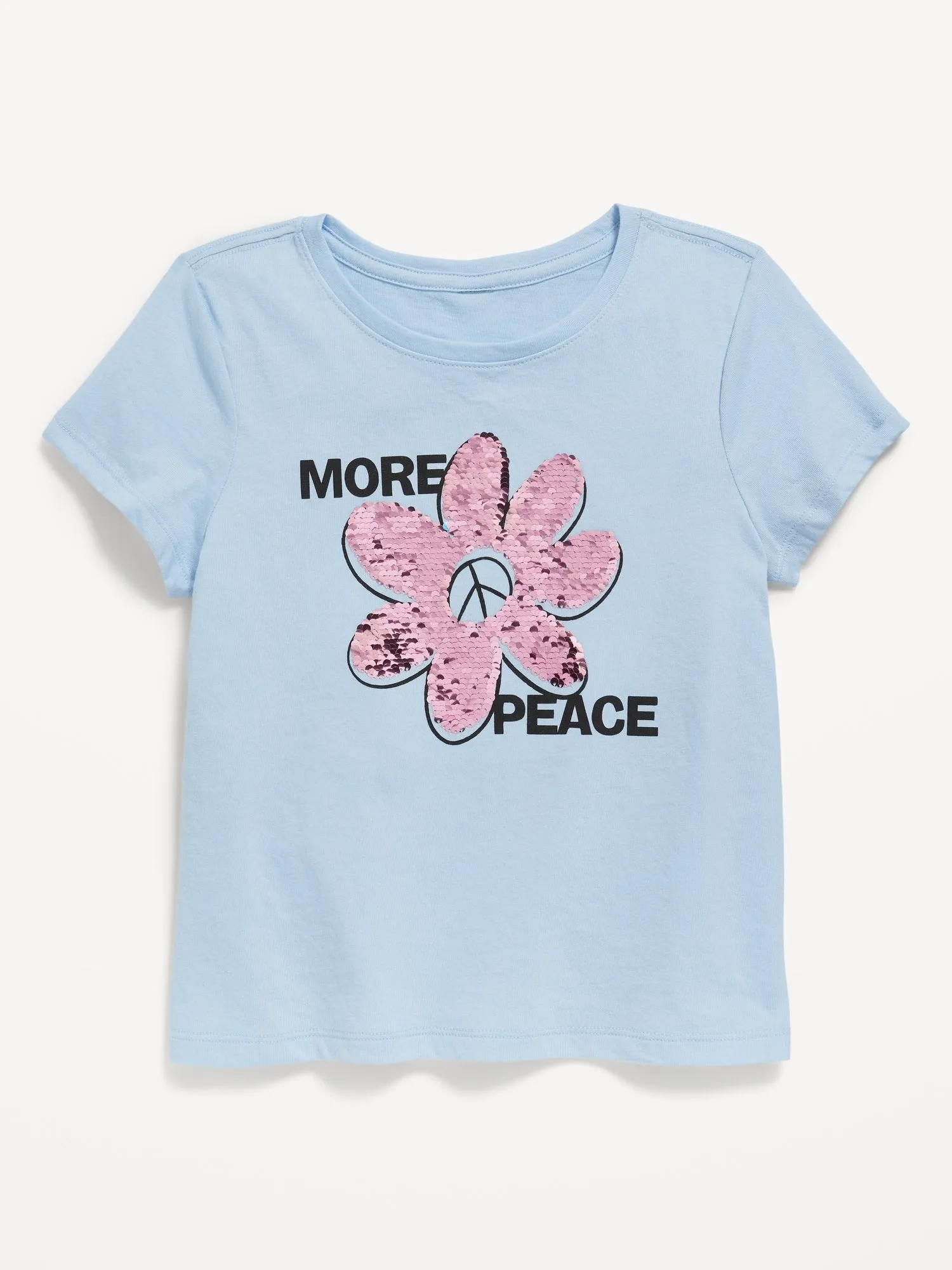 Short-Sleeve Flip-Sequin Graphic T-Shirt for Girls