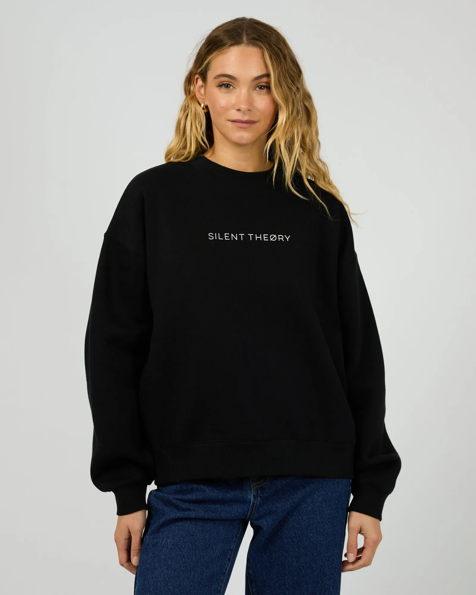 Silent Theory Logo Crew Black