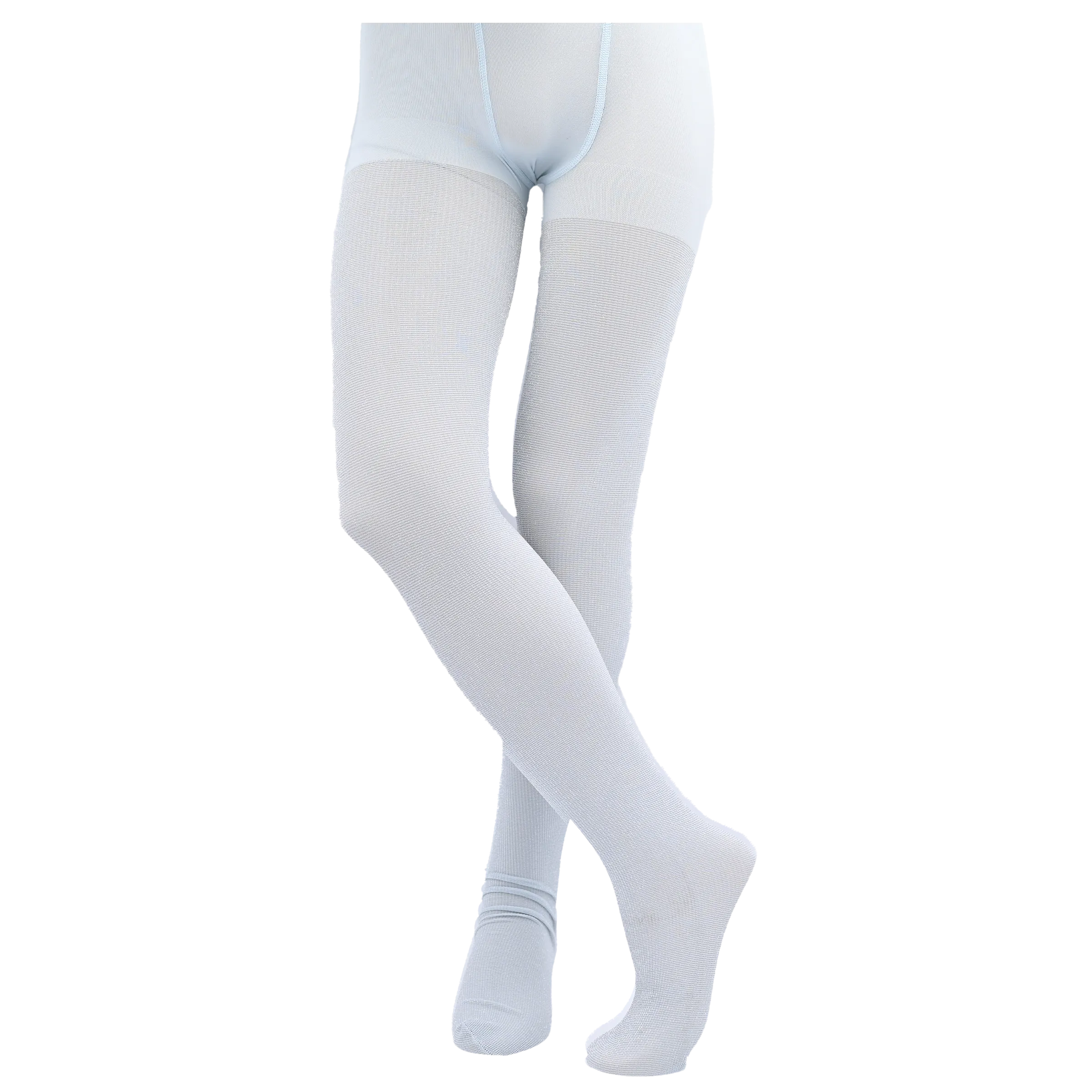 Silver Sparkled Cotton Tights