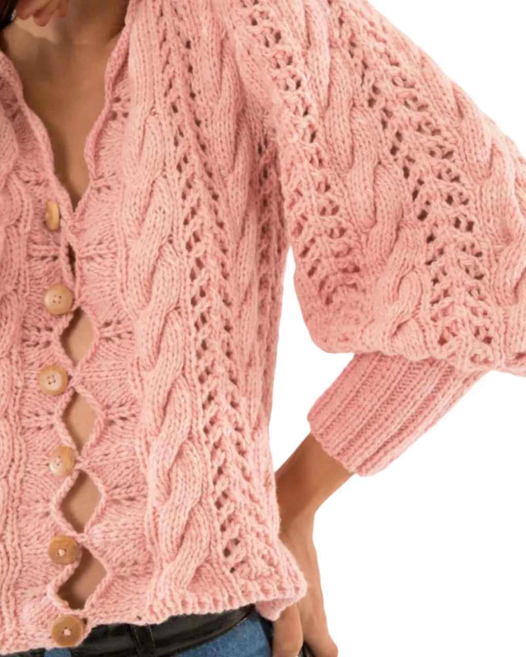 Size S | Tach Clothing Handknit Wool Cardigan