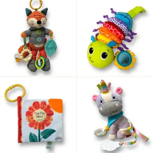 Skip Hop Infantino Eric Carle Collection Baby Rattle Crinkle Plush Stroller Toys