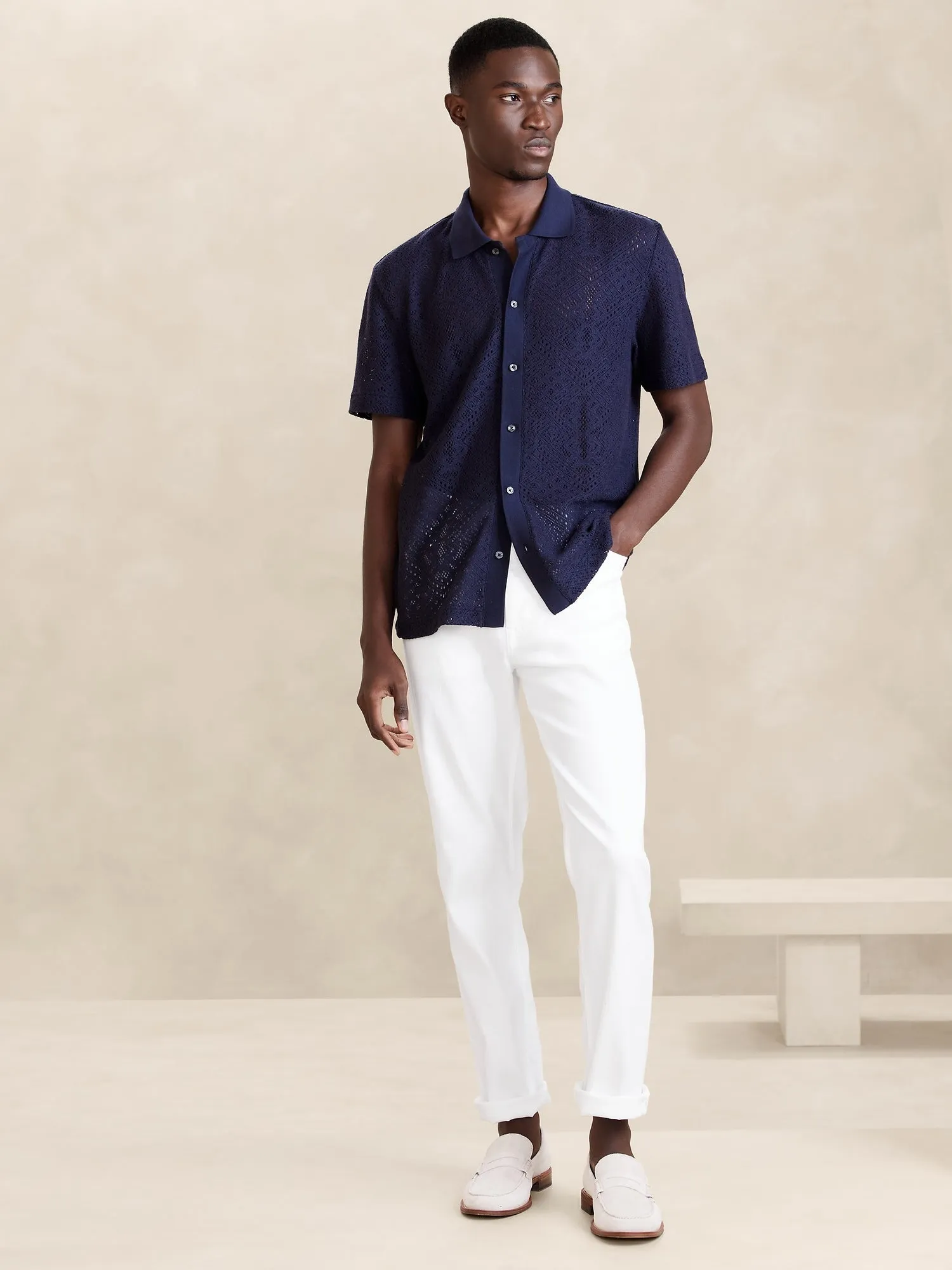 Slim Linen-Cotton Traveler Pant Banana Republic
