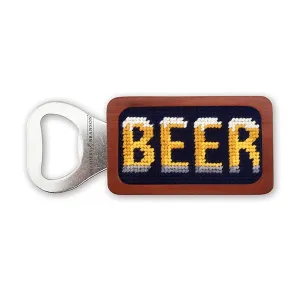 Smathers & Branson Beer Needlepoint Bottle Opener - Dark Navy