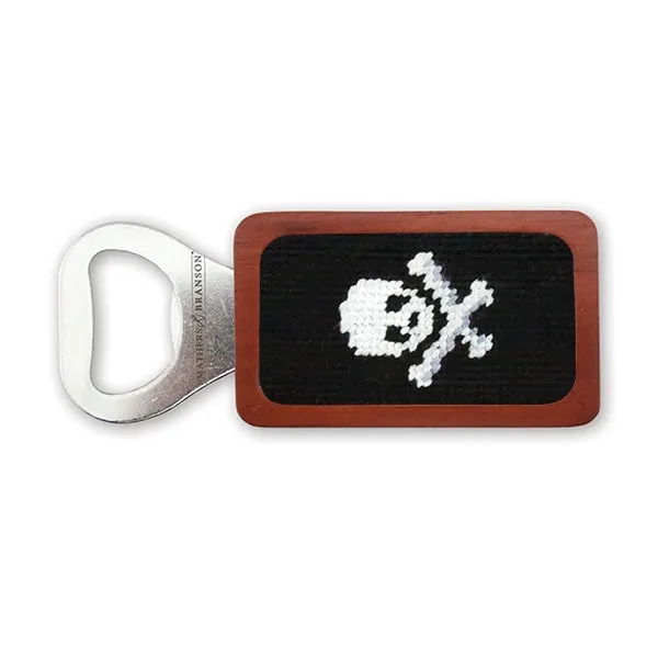 Smathers & Branson Jolly Roger Needlepoint Bottle Opener - Black