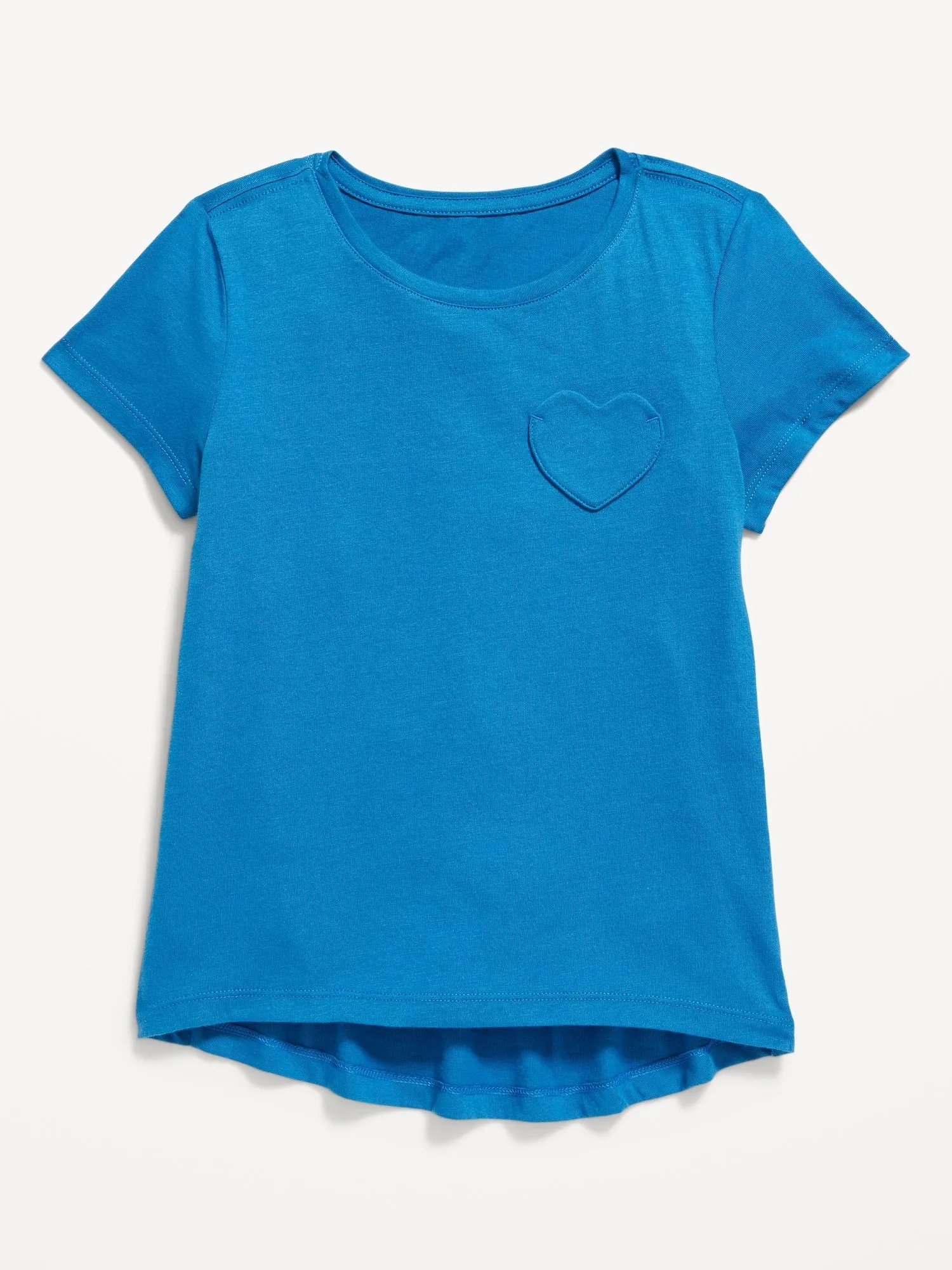 Softest Short-Sleeve Heart-Pocket T-Shirt for Girls