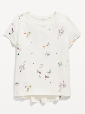 Softest Short-Sleeve Printed T-Shirt for Girls