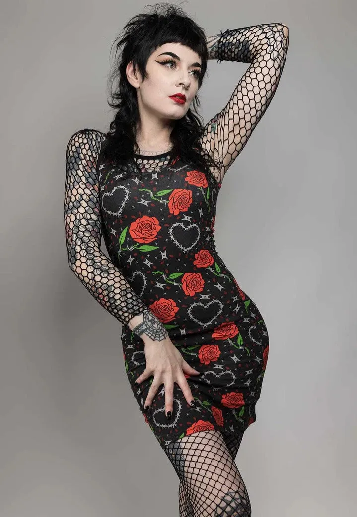 Sourpuss Clothing - Barbed Wire Tank Black - Dress