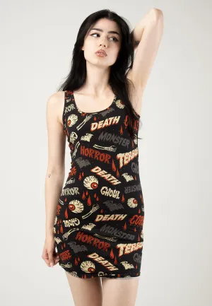 Sourpuss Clothing - Oh The Horror Black - Dress