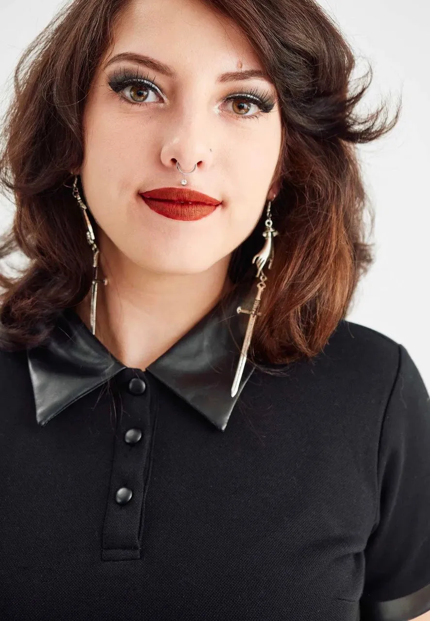Sourpuss Clothing - Polo Skater Black - Dress