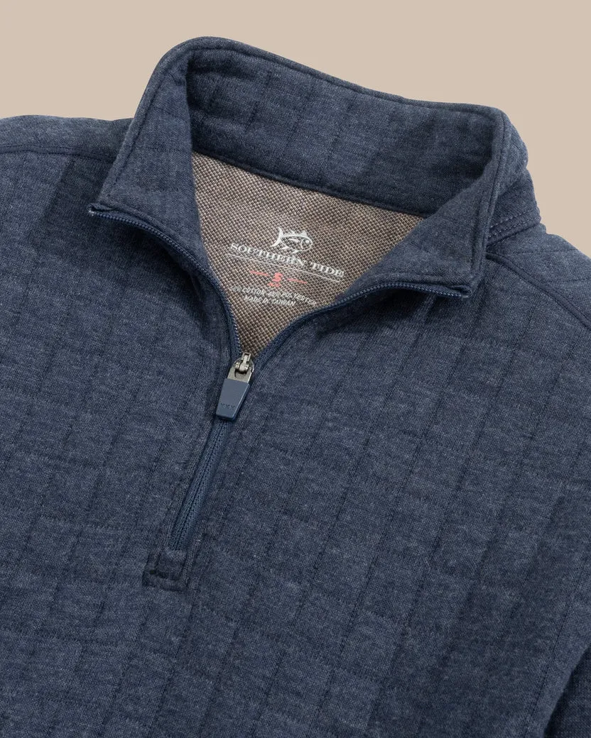 Southern Tide Boys Fairwood Quarter Zip - Dress Blue