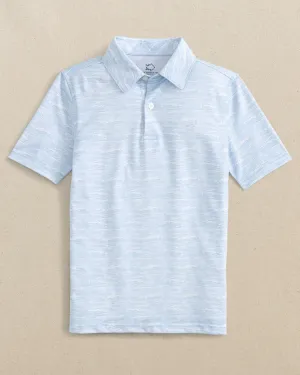Southern Tide Boys Get In Shipshape Printed Performance Polo - Classic White