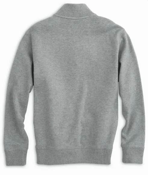 Southern Tide Boys' Heathered Skipjack 1/4 Zip Pullover - Light Grey