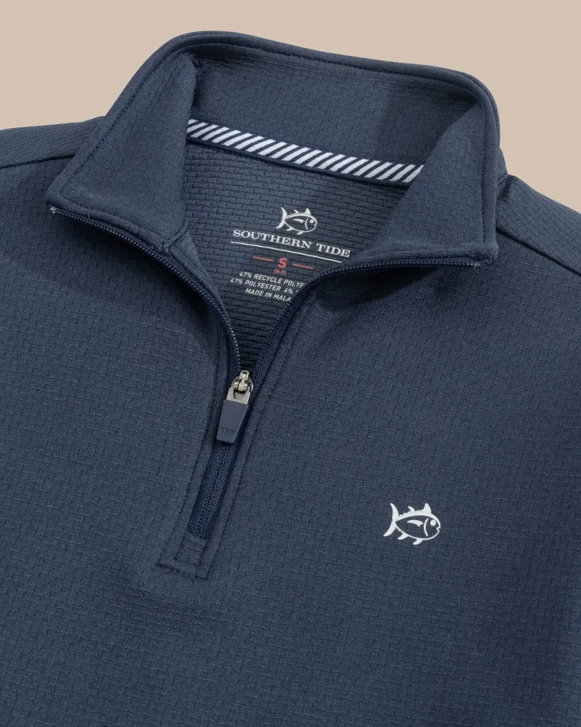 Southern Tide Boys Schooner Quarter Zip - Dress Blue