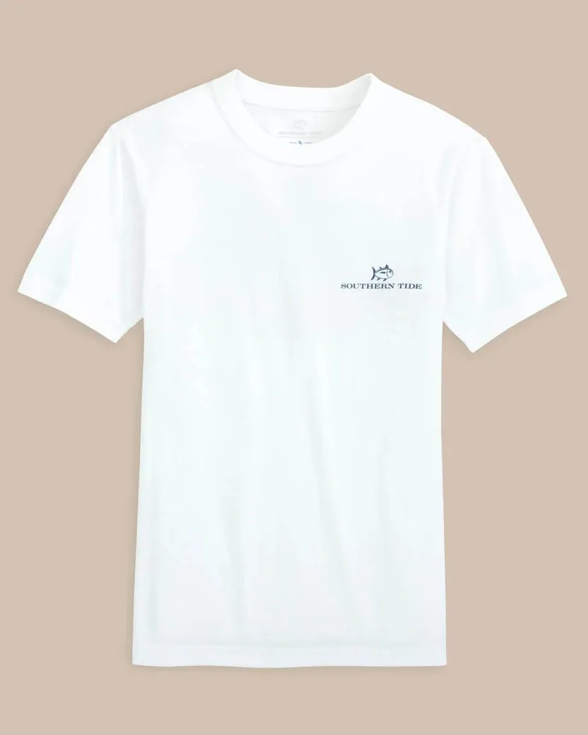 Southern Tide Boys Skipjack Football T-Shirt - Classic White