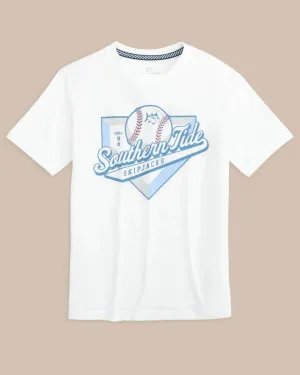 Southern Tide Boy's Skipjacks Baseball Performance Short Sleeve T-Shirt - Classic White