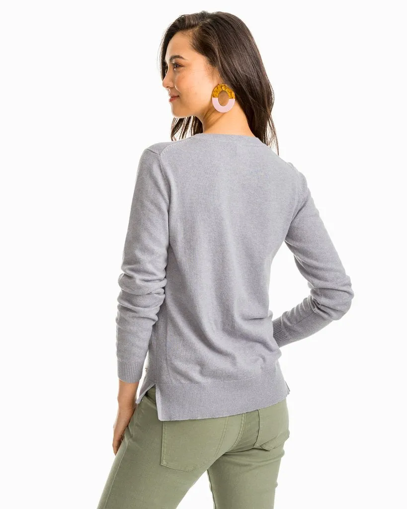 Southern Tide Women's Fireside Crew Sweater - Carob Grey