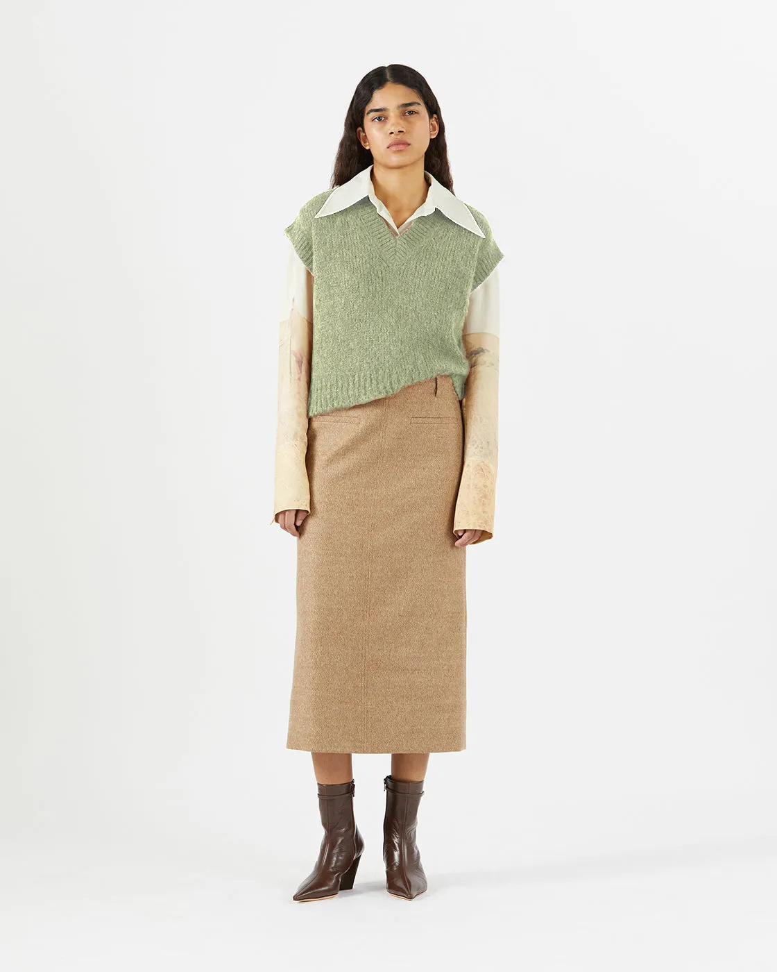 Spencer Vest Alpaca Blend Mint