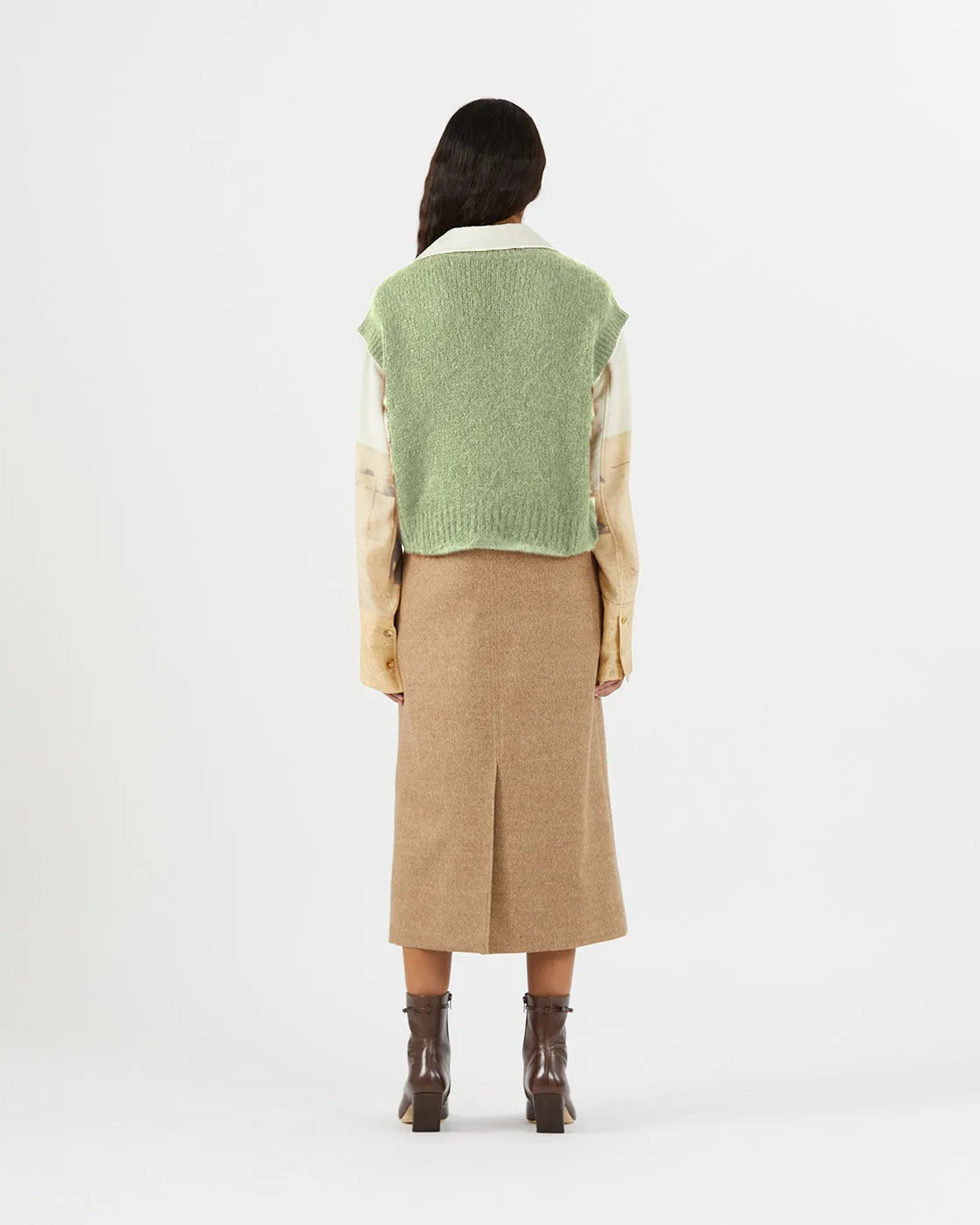 Spencer Vest Alpaca Blend Mint