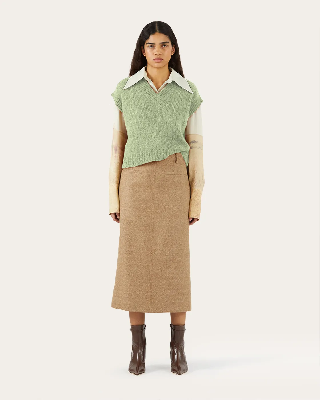Spencer Vest Alpaca Blend Mint