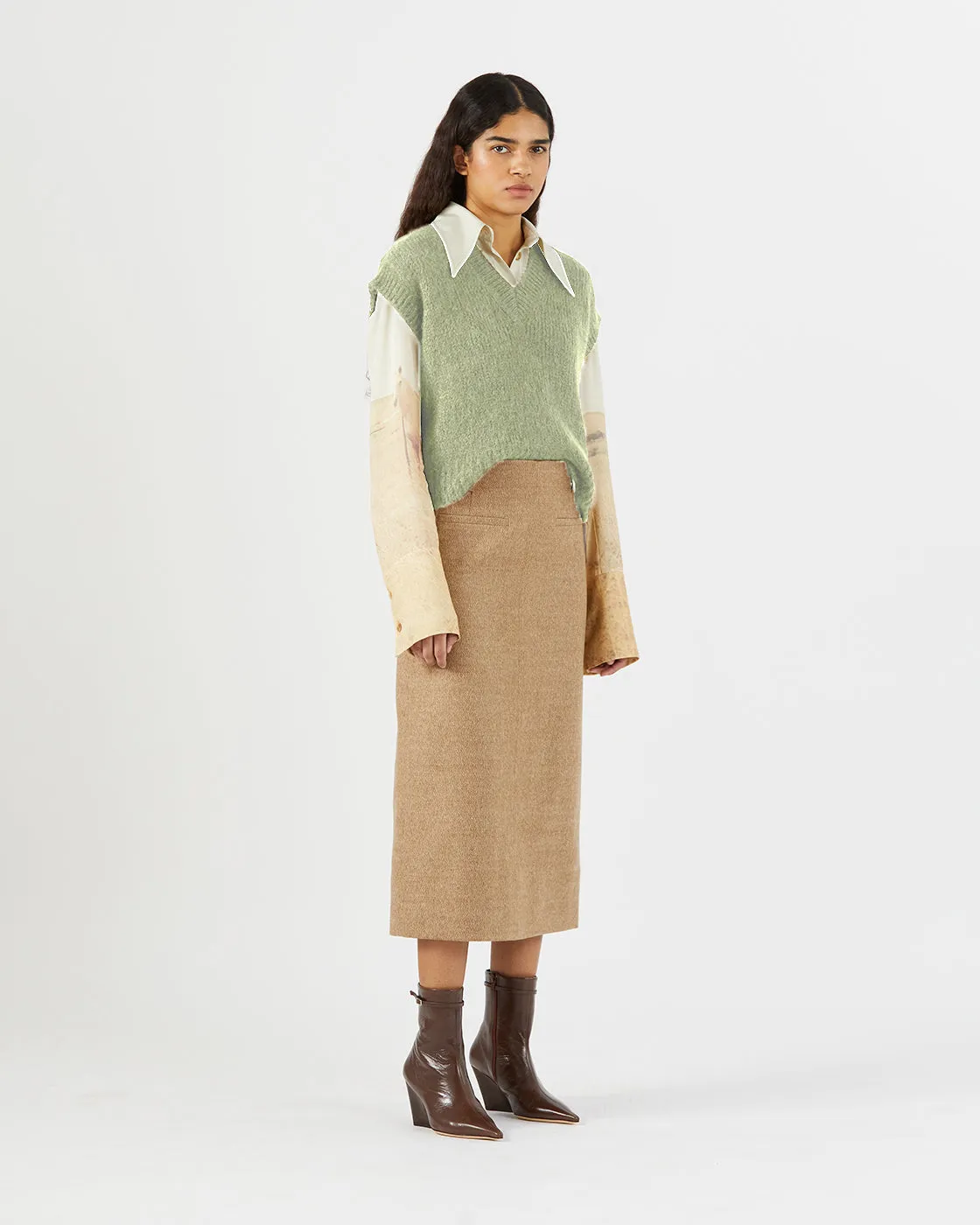 Spencer Vest Alpaca Blend Mint