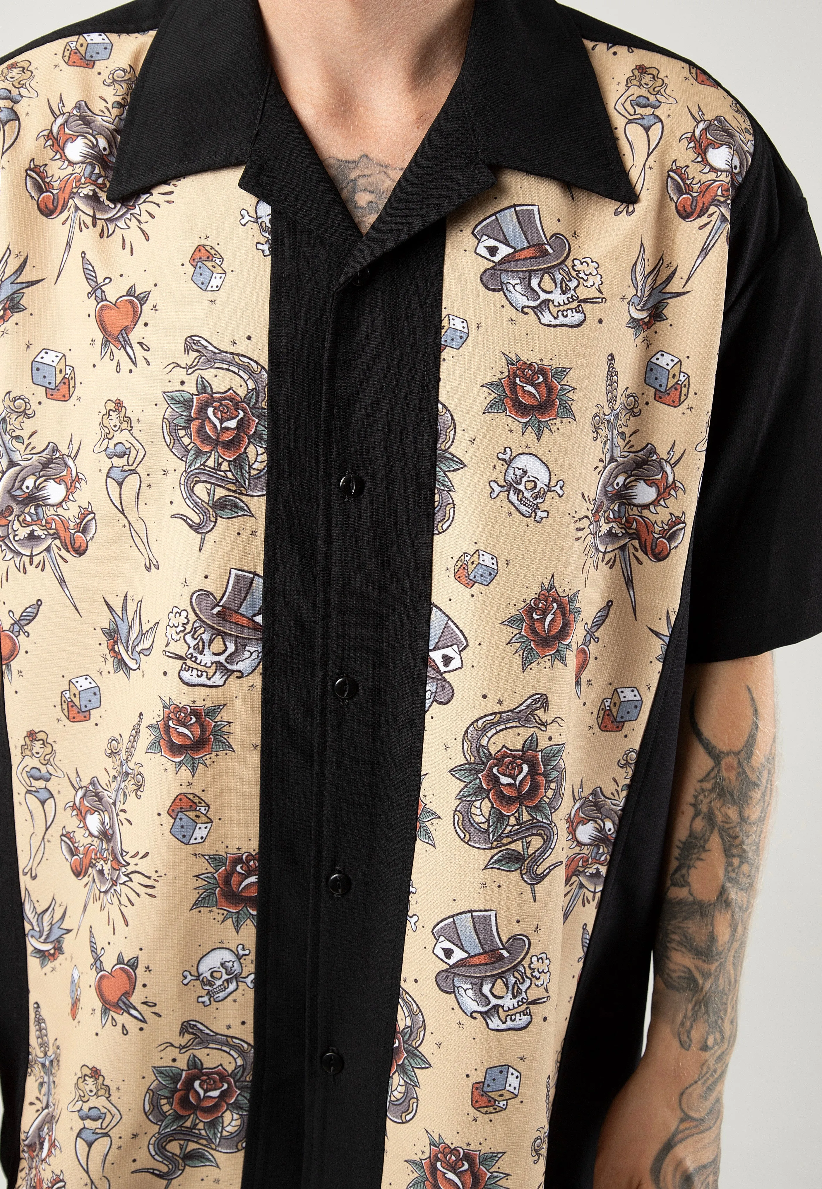Steady Clothing - Tattoo Mid Panel Black - Shirt