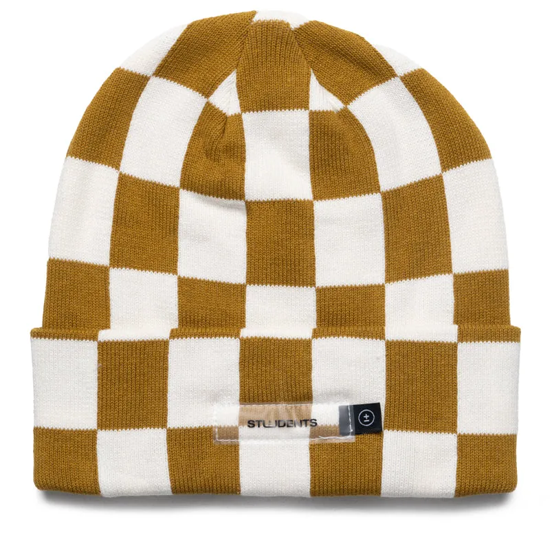 Students Golf Aiken Checker Beanie - Brown