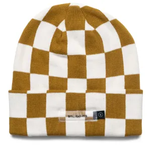Students Golf Aiken Checker Beanie - Brown