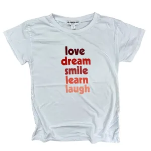 Sub_Urban RIOT Youth Girl Size 10/12 Love Dream Smile Printed Tee