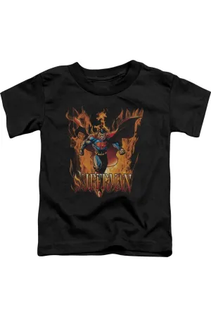 Superman Through The Fire Short Sleeve Toddler Tee / T-Shirt