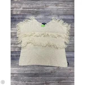 Sweater By Denim 24/7 In Ivory, Size: L