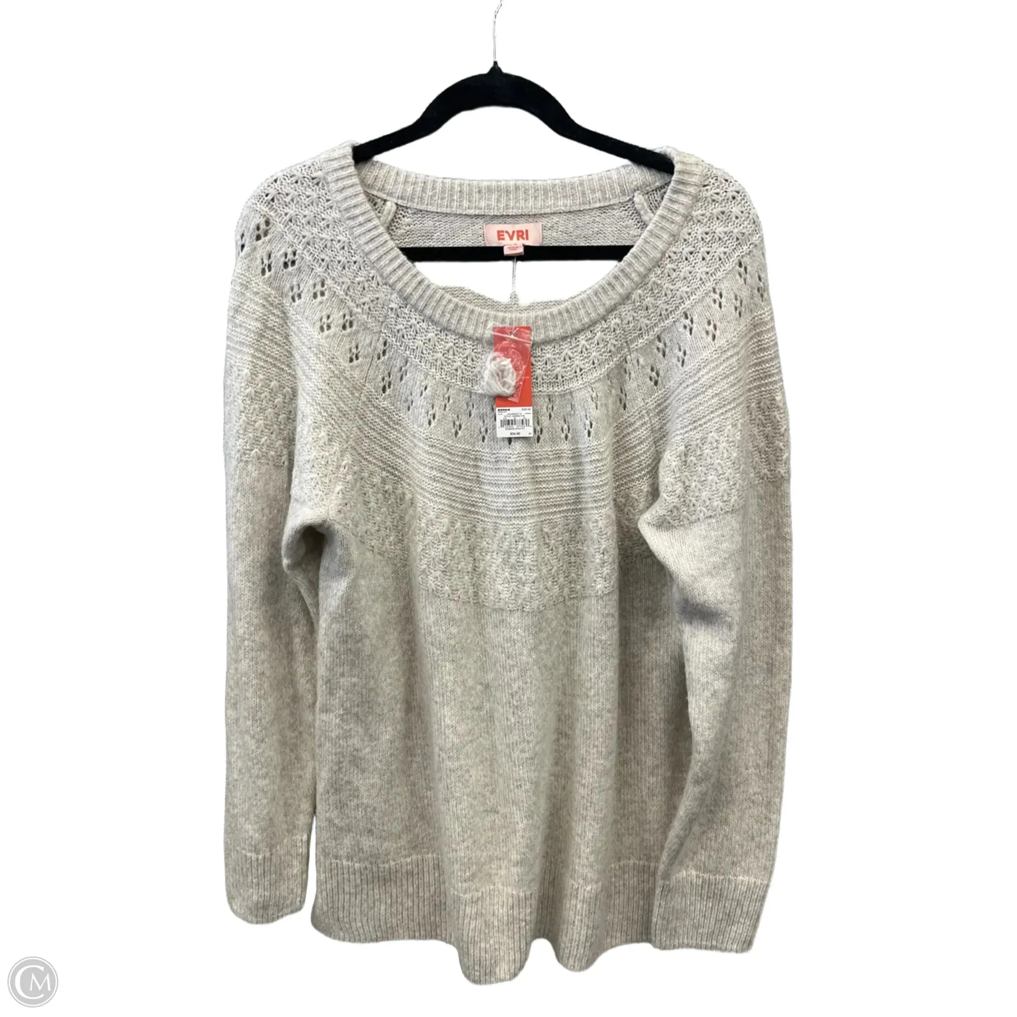 Sweater By Evri In Tan, Size: Xxl