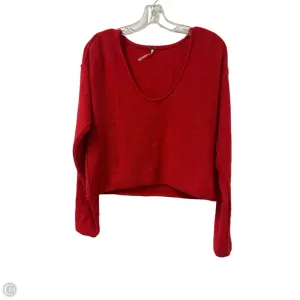 Sweater By Free People In Red, Size: Xs