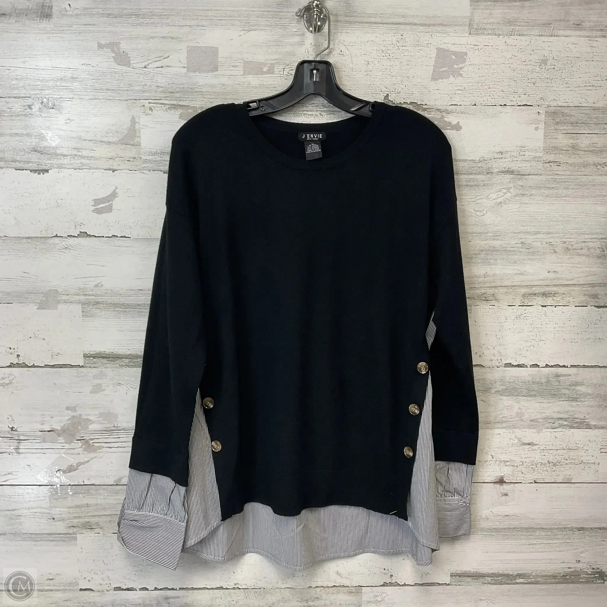 Sweater By JENVIE In Black & White, Size: M