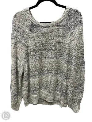 Sweater By Loft In Grey & White, Size: Xl