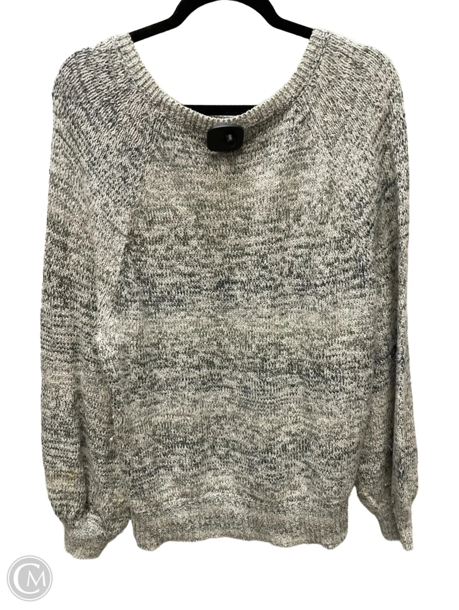 Sweater By Loft In Grey & White, Size: Xl